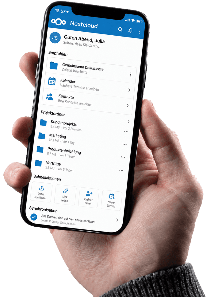 Nextcloud mobil: Dateien, Ordner und Belege unterwegs im Zugriff